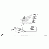 Схема вузла: Рульова траверса для Honda CBR300R