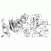 Схема узла: Радиатор для Honda VT750 Shadow Aero