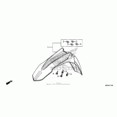 Схема вузла: Переднє крило для Honda CRF450 CRF450R