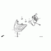 Схема узла: Фара для Honda CBF150