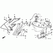 Схема вузла: Паливний бак (CRF450X8,9) для Honda CRF450 CRF450X