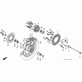 Схема вузла: Заднє колесо для Honda NX650 Dominator