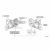 Схема вузла: Інформаційні наклейки для Honda VFR1200 VFR