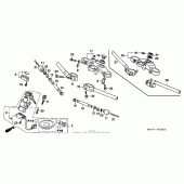 Схема вузла: Верхня траверса & Кліпон керма для Honda CBR600 CBR600RR