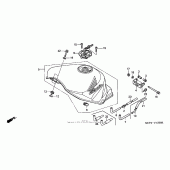 Схема вузла: Паливний бак для Honda RVT1000R RVT RC51