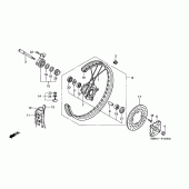 Схема узла: Передние колесо для Honda XR650