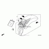 Схема вузла: Заднє крило для Honda VT1300 Sabre