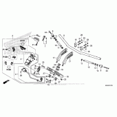 Схема узла: Верхняя траверса & Клипон руля для Honda NC700