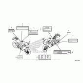 Схема вузла: Інформаційні наклейки для Honda CBR1000 CBR1000RR Fireblade