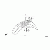 Схема узла: Переднее крыло для Honda CRF250 CRF250X