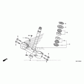 Схема вузла: Рульова траверса для Honda CRF450 CRF450X