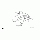 Схема вузла: Переднє крило для Honda CBF600