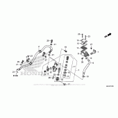 Схема вузла: Задній гальмівний циліндр (Cbr650F) для Honda CBR650F