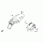 Схема вузла: Заднє крило (1) для Honda NX500 Dominator