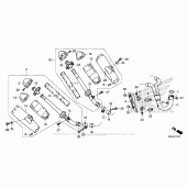 Схема вузла: Вихлопна система для Honda CRF450 CRF450RX