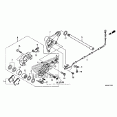 Схема узла: Задний тормозной суппорт для Honda VT750 Shadow Spirit