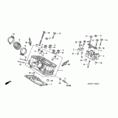Схема вузла: Зад. головка циліндра для Honda XL650 Transalp