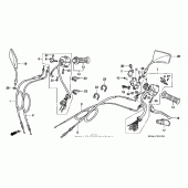 Схема вузла: Пульт управління рульовой & Тросик & Дзеркала для Honda CMX250 Rebel