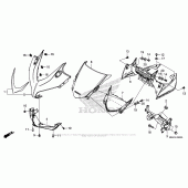 Схема вузла: Передній обтічник для Honda CBR500