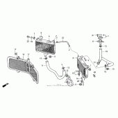 Схема узла: Радиатор для Honda GL1500 Gold Wing Aspencade
