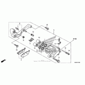 Схема вузла: Задній гальмівний супорт для Honda NSA700 DN-01