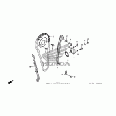 Схема вузла: Ланцюг ГРМ & Натяжник & Заспокоювач для Honda CRF230 CRF230F