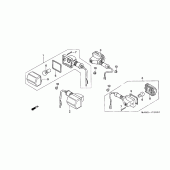 Схема вузла: Поворотники (2) для Honda NX500 Dominator