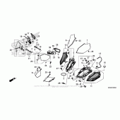 Схема вузла: Mirror + Pocket + Nose Cover для Honda NC700