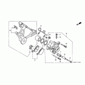 Схема узла: Задний тормозной суппорт для Honda CB750 Seven Fifty