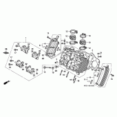 Схема узла: Головка цилиндра (FRONT) для Honda VF750 Magna