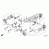 Схема вузла: Поворотники (1) для Honda VT750 Shadow Aero