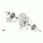 Схема узла: Передние колесо для Honda VFR1200 VFR