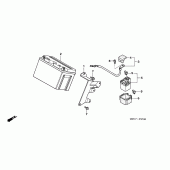 Схема вузла: Акумулятор для Honda FMX650