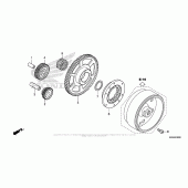 Схема вузла: Привід стартера для Honda NC700