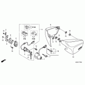Схема вузла: Бічний обтічник для Honda VT750 Shadow Aero