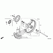 Схема вузла: Переднє колесо для Honda VT750 Shadow Aero
