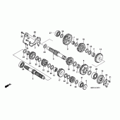 Схема вузла: Трансмісія (2) для Honda NV400 Shadow