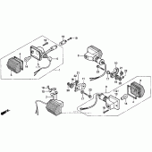 Схема вузла: Поворотники для Honda XR250
