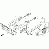 Схема вузла: Задній важіль (Маятник) для Honda VTR1000 Firestorm