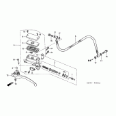 Схема вузла: Головний циліндр зчеплення для Honda VFR800 VFR
