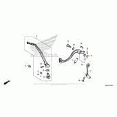 Схема вузла: Pedal + Kick Starter Arm для Honda CRF450 CRF450RX