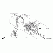 Схема вузла: Передній гальмівний супорт для Honda CRF250 CRF250X