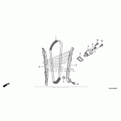 Схема вузла: Ланцюг ГРМ & Натяжник & Заспокоювач для Honda CRF450 CRF450R