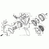 Схема вузла: Повітряний фільтр (03- 04) для Honda CRF450 CRF450R