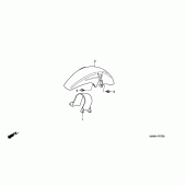 Схема вузла: Переднє крило / кожух диска для Honda NX650 Dominator