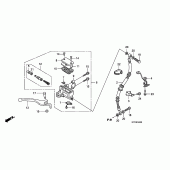 Схема узла: Передний тормозной цилиндр для Honda CBF150