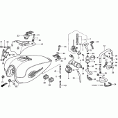 Схема вузла: Паливний бак / паливний насос для Honda VT750 Shadow ACE