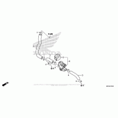 Схема вузла: Система вентиляція картера для Honda CBR1000 CBR1000RR Fireblade