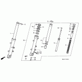 Схема вузла: Вилка передньої осі для Honda CBR1000 CBR1000F