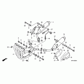 Схема вузла: Вихлопна система для Honda CBF1000